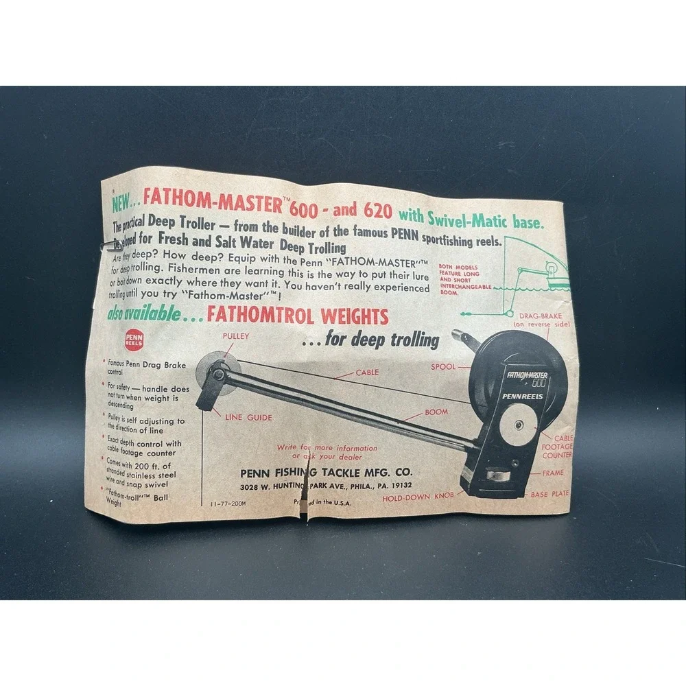 Vintage 1976 Penn Reels Catalog 36B Instruction Manual and Repair Parts List